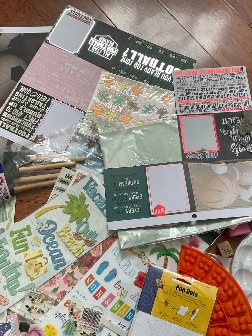 Huge 4+ Pound Craft Lot Scrapbooking Stickers New And Used Art Hobby Paper